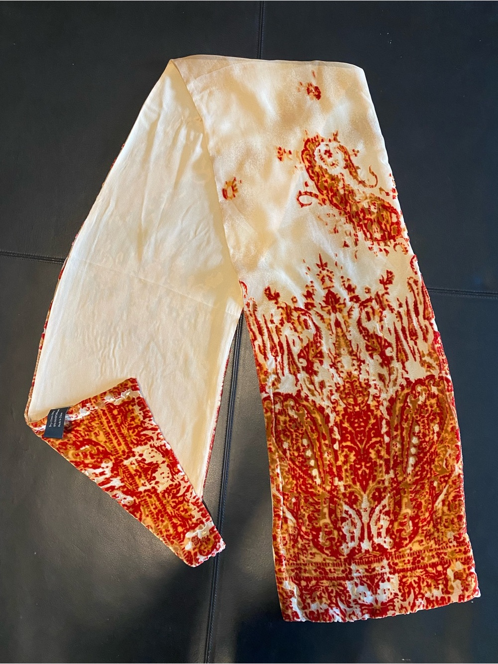 REDfish 58”x10” Silk and Rayon Scarf with fabulous colors and design